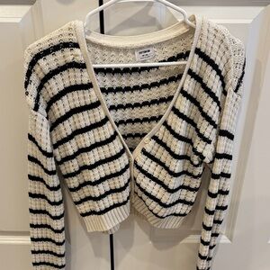 Striped Black and White Women's Sweater